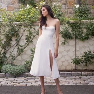 Ivory White Reformation Juliette Dress